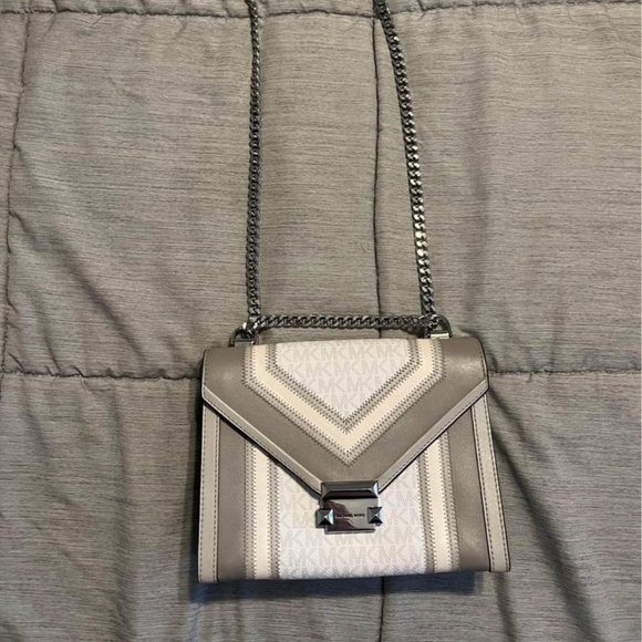 Michael Kors White and Silver Purse - Picture 2 of 5
